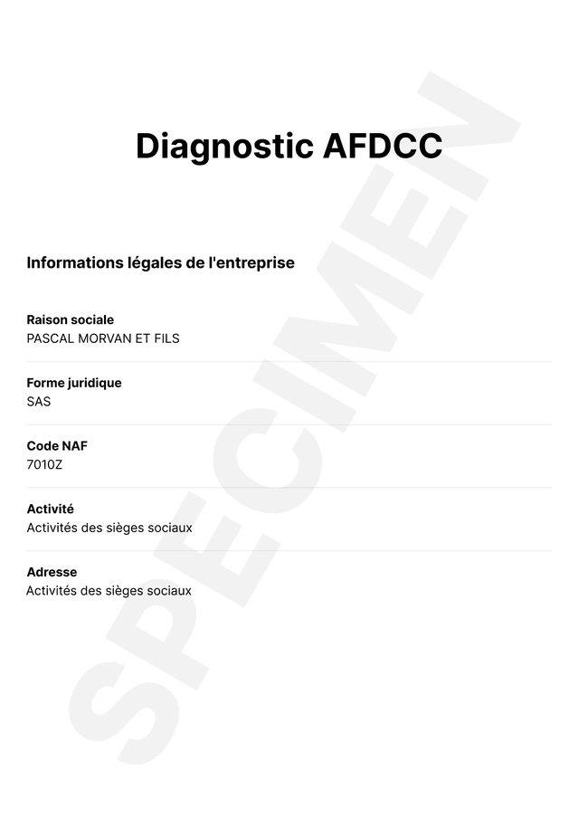 Exemple de document score AFDCC