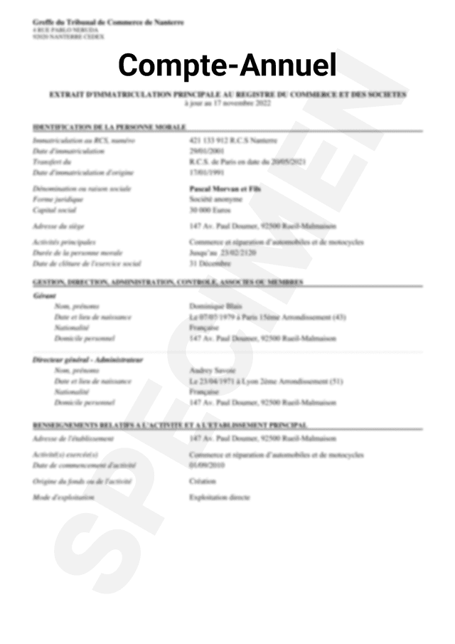Exemple de document BALANCE-SHEET