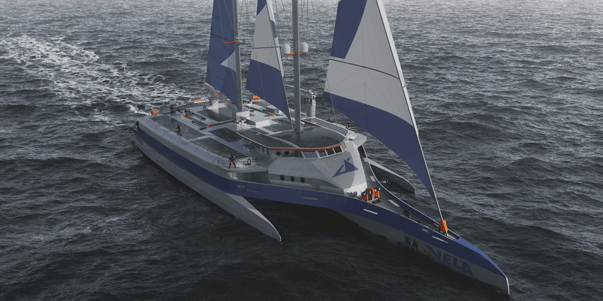 Vela lève 40 millions d’euros pour construire son premier trimaran de fret entièrement propulsé à la voile
