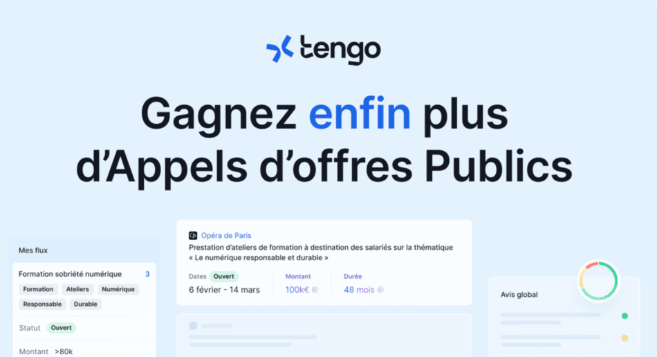 Appels d'offres : Tengo a levé 3 millions d'euros